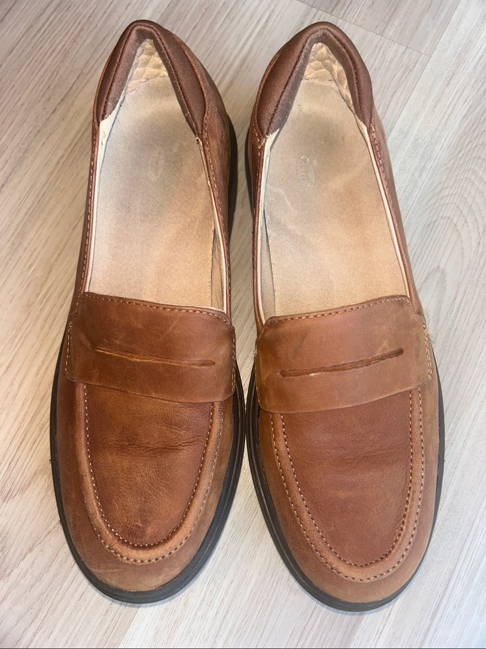 Women’s Comfort Penny Loafers 9M Brown Preppy Slip On Career - Picture 4 of 11